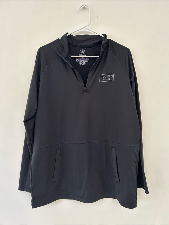 BUC-EE'S Jackets & Blazers - Buc-ee's Men's/Unisex Black Quarter-Zip Pullover Jacket
